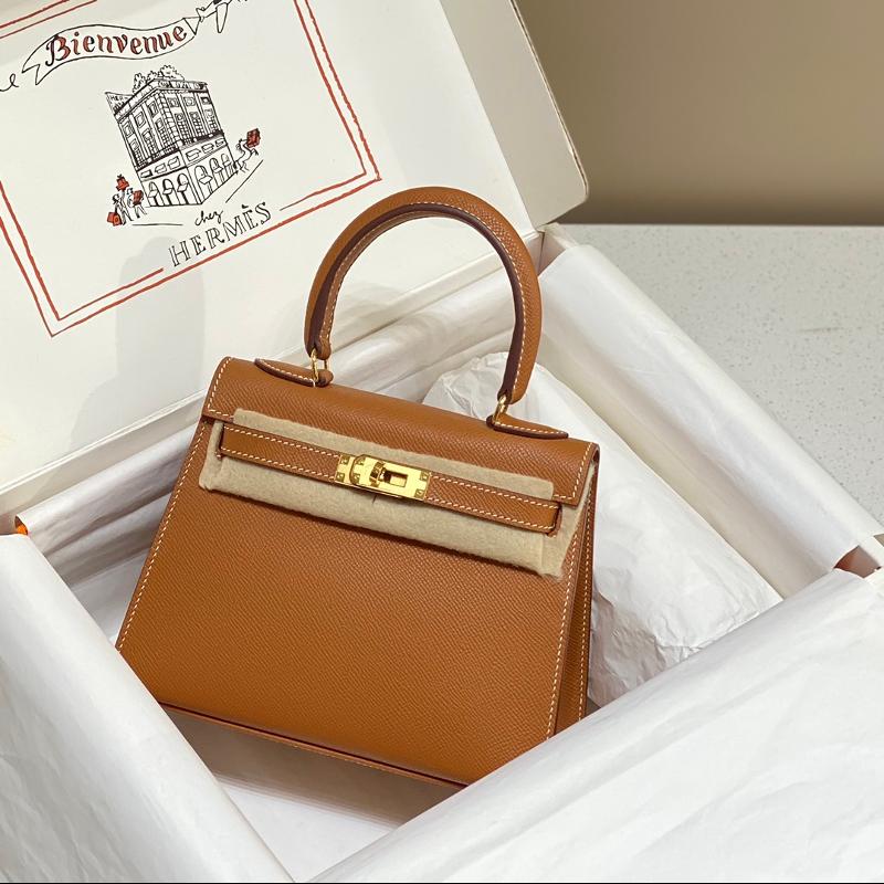 Hermes Kelly 20EP outer seam CK37 gold brown buckle